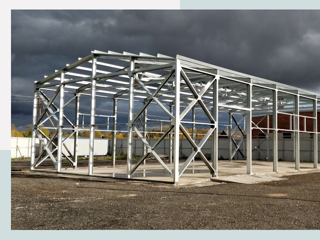 Двускатные ангары в Острогожск от 626 руб. за квадрат